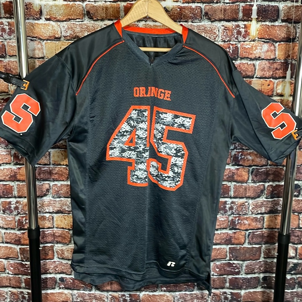 Syracuse University Football Jersey Russel digital camo grey orange mesh college